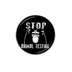 Stop Animal Testing - Chimpanzee  Hat Clip Ball Marker (4 Pack) by Valentinaart