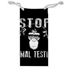 Stop Animal Testing - Chimpanzee  Jewelry Bag by Valentinaart