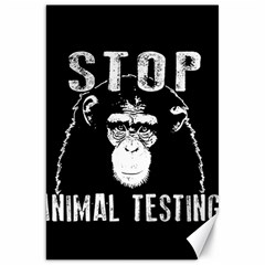 Stop Animal Testing - Chimpanzee  Canvas 20  X 30   by Valentinaart