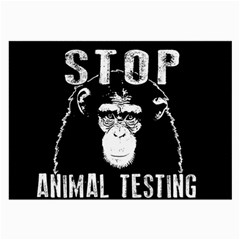 Stop Animal Testing - Chimpanzee  Large Glasses Cloth by Valentinaart