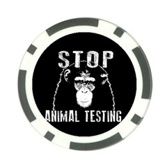 Stop Animal Testing - Chimpanzee  Poker Chip Card Guard (10 Pack) by Valentinaart