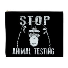 Stop Animal Testing - Chimpanzee  Cosmetic Bag (xl) by Valentinaart