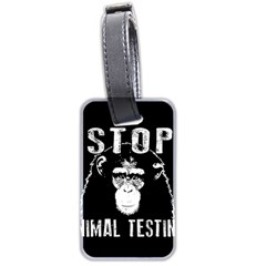 Stop Animal Testing - Chimpanzee  Luggage Tags (two Sides) by Valentinaart