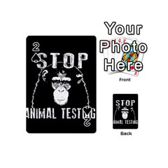 Stop Animal Testing - Chimpanzee  Playing Cards 54 (mini)  by Valentinaart