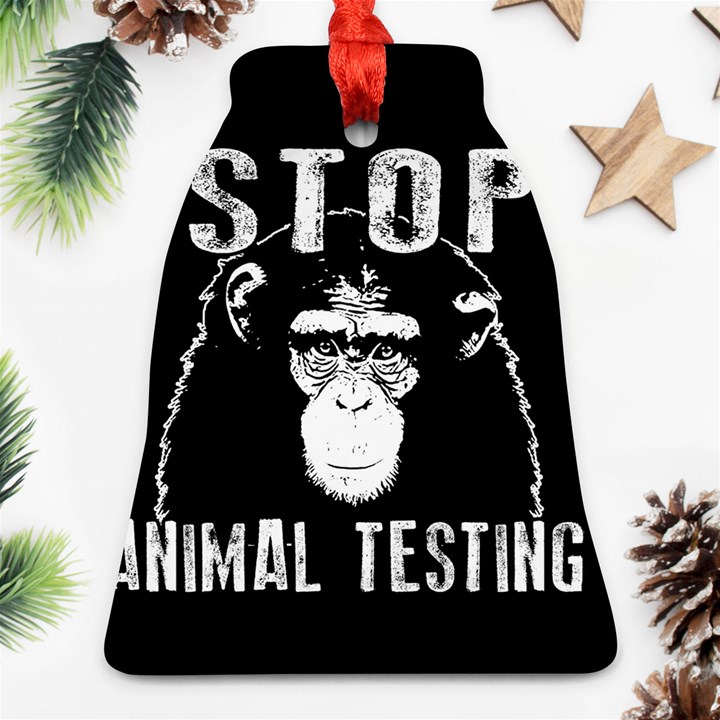 Stop Animal Testing - Chimpanzee  Ornament (Bell)