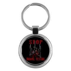 Stop Animal Testing - Rabbits  Key Chains (round)  by Valentinaart