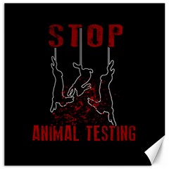 Stop Animal Testing - Rabbits  Canvas 20  X 20   by Valentinaart