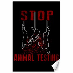 Stop Animal Testing - Rabbits  Canvas 20  X 30   by Valentinaart