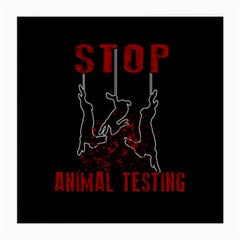 Stop Animal Testing - Rabbits  Medium Glasses Cloth (2-side) by Valentinaart