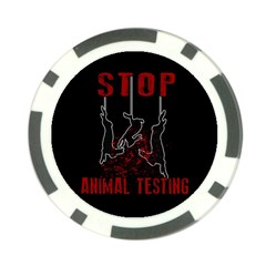 Stop Animal Testing - Rabbits  Poker Chip Card Guard by Valentinaart