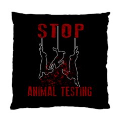 Stop Animal Testing - Rabbits  Standard Cushion Case (two Sides) by Valentinaart