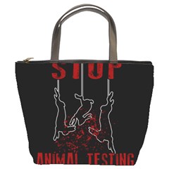 Stop Animal Testing - Rabbits  Bucket Bags by Valentinaart