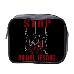 Stop Animal Testing - Rabbits  Mini Toiletries Bag 2-side by Valentinaart