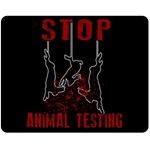 Stop Animal Testing - Rabbits  Fleece Blanket (Medium)  60 x50  Blanket Front