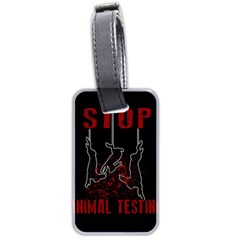 Stop Animal Testing - Rabbits  Luggage Tags (two Sides) by Valentinaart