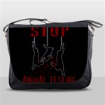 Stop Animal Testing - Rabbits  Messenger Bags Front