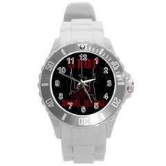 Stop Animal Testing - Rabbits  Round Plastic Sport Watch (l) by Valentinaart