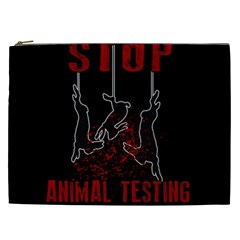 Stop Animal Testing - Rabbits  Cosmetic Bag (xxl)  by Valentinaart