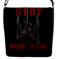 Stop Animal Testing - Rabbits  Flap Messenger Bag (s) by Valentinaart