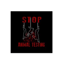 Stop Animal Testing - Rabbits  Satin Bandana Scarf by Valentinaart