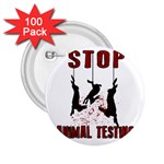 Stop Animal Testing - Rabbits  2.25  Buttons (100 pack)  Front