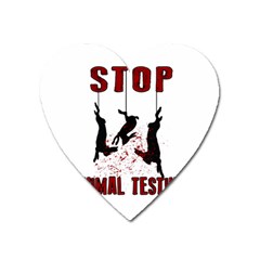 Stop Animal Testing - Rabbits  Heart Magnet by Valentinaart