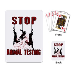 Stop Animal Testing - Rabbits  Playing Card by Valentinaart