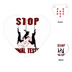 Stop Animal Testing - Rabbits  Playing Cards (heart)  by Valentinaart