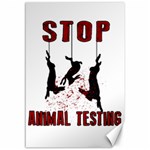 Stop Animal Testing - Rabbits  Canvas 12  x 18   11.88 x17.36  Canvas - 1