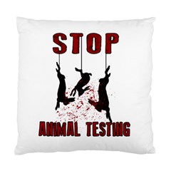 Stop Animal Testing - Rabbits  Standard Cushion Case (two Sides) by Valentinaart