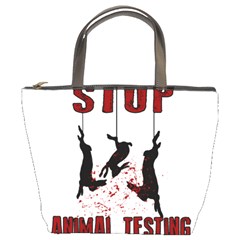 Stop Animal Testing - Rabbits  Bucket Bags by Valentinaart