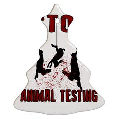 Stop Animal Testing - Rabbits  Christmas Tree Ornament (two Sides) by Valentinaart