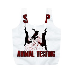 Stop Animal Testing - Rabbits  Full Print Recycle Bags (m)  by Valentinaart