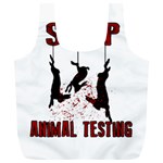 Stop Animal Testing - Rabbits  Full Print Recycle Bags (L)  Front