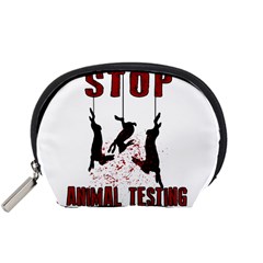 Stop Animal Testing - Rabbits  Accessory Pouches (small)  by Valentinaart