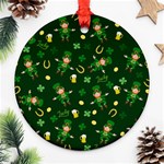 St Patricks day pattern Ornament (Round) Front