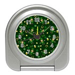 St Patricks day pattern Travel Alarm Clocks Front