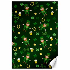 St Patricks Day Pattern Canvas 20  X 30   by Valentinaart