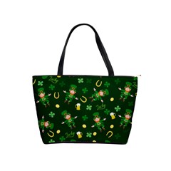 St Patricks Day Pattern Shoulder Handbags by Valentinaart