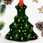 St Patricks day pattern Christmas Tree Ornament (Two Sides) Front