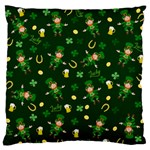 St Patricks day pattern Large Flano Cushion Case (Two Sides) Front