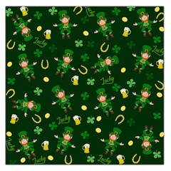 St Patricks Day Pattern Large Satin Scarf (square) by Valentinaart