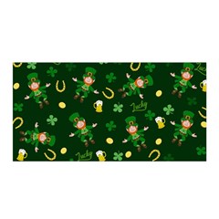 St Patricks Day Pattern Satin Wrap by Valentinaart