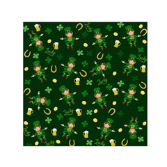 St Patricks Day Pattern Small Satin Scarf (square) by Valentinaart