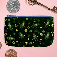 St Patricks Day Pattern Large Coin Purse by Valentinaart