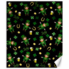 St Patricks Day Pattern Canvas 8  X 10  by Valentinaart