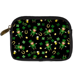 St Patricks Day Pattern Digital Camera Cases by Valentinaart