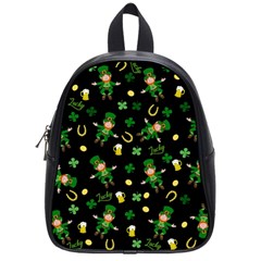 St Patricks Day Pattern School Bag (small) by Valentinaart