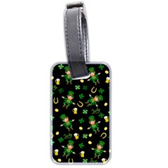 St Patricks Day Pattern Luggage Tags (two Sides) by Valentinaart