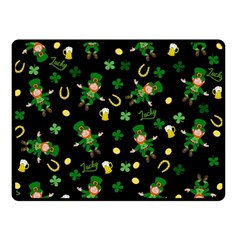 St Patricks Day Pattern Double Sided Fleece Blanket (small)  by Valentinaart